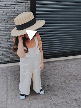 「リラックススタイル」｜「アイテム（サロペット/オーバーオール）」を使った、ra⋆yuさん（キッズ・110cm）の夏コーディネート