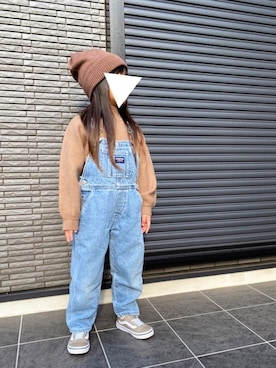 「BIG FIELD（ビッグフィールド）のアイテム（帽子）」を使った、ra⋆yuさん（キッズ・110cm）の冬コーディネート