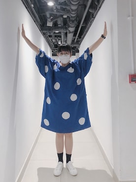 「blue」｜「アイテム（その他シューズ）」を使った、Umi_lymさん（レディース・156cm）の夏コーディネート