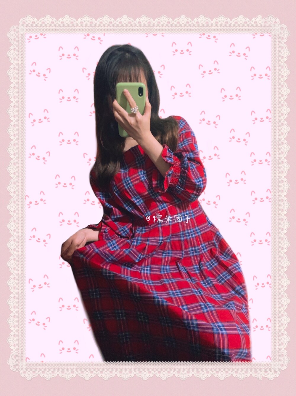 「古着のアイテム（ワンピース/ドレス、レッド系）」を使った、宝藏萝莉女孩さん（レディース・150cm）の春コーディネートの1枚目の写真