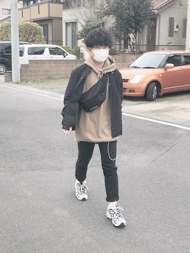 「COMME CA ISM（コムサイズム）のアイテム（その他アウター）」を使った、かいとさん（メンズ・163cm）の春コーディネート