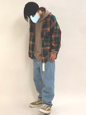「SEVENDAYS=SUNDAY（セブンデイズサンデイ）のアイテム（パーカー）」を使った、kazuyaさん（メンズ・167cm）の冬コーディネート