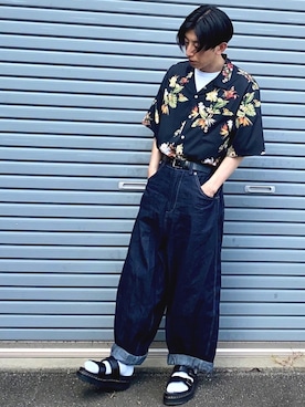 「アロハシャツ」｜kazuyaさん（メンズ・167cm）の夏コーディネート