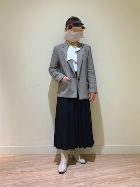 「エクリュ」｜「アイテム（ブーツ）」を使った、👠卑弥呼　梅田阪神百貨店さん（レディース・153cm）の秋コーディネート