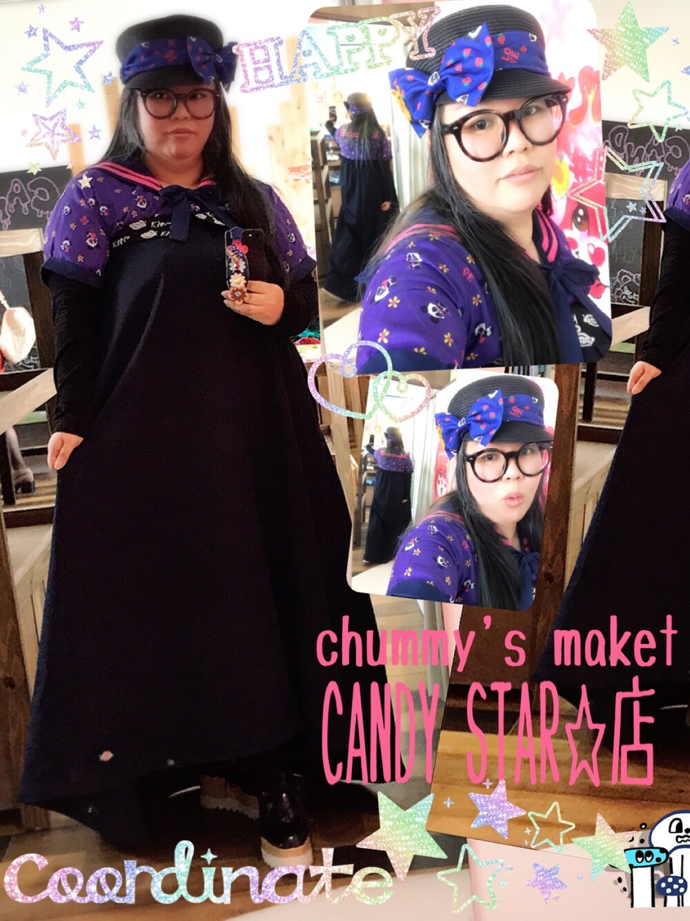 「chummy's maket、cherichu❤︎」｜「k3&co.のDickies×k3&co. Summer Dress（ワンピース、ブルー系）」を使った、ミタ♪さん（レディース・152cm）の夏コーディネートの1枚目の写真