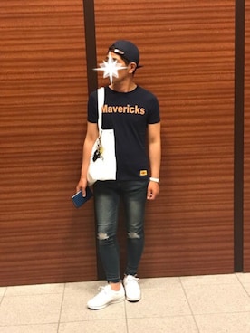 「interstaple（インターステイプル）のアイテム」を使った、TORUさん（メンズ・167cm）の夏コーディネート