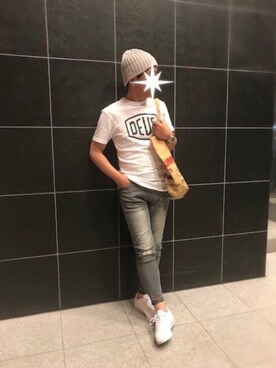 「HANES（ヘインズ）のアイテム（帽子）」を使った、TORUさん（メンズ・167cm）の夏コーディネート
