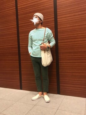 「セントジェームス」｜「アイテム（ニットキャップ/ビーニー）」を使った、TORUさん（メンズ・167cm）の秋コーディネート