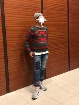 「SEVENDAYS=SUNDAY（セブンデイズサンデイ）のアイテム（ニットキャップ/ビーニー）」を使った、TORUさん（メンズ・167cm）の秋コーディネート