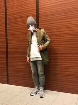 「SEVENDAYS=SUNDAY（セブンデイズサンデイ）のアイテム（ニットキャップ/ビーニー）」を使った、TORUさん（メンズ・167cm）の秋コーディネート
