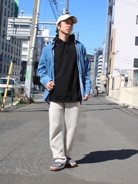 「URBAN RESEARCH Sonny Label（アーバンリサーチサニーレーベル）のアイテム（スウェットパンツ）」を使った、マルヤマ　さん（メンズ・171cm）の冬コーディネート