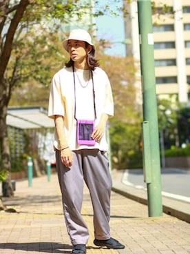 「URBAN RESEARCH Sonny Label（アーバンリサーチサニーレーベル）のアイテム（帽子）」を使った、マルヤマ　さん（メンズ・171cm）の春コーディネート