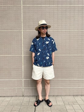 「URBAN RESEARCH Sonny Label（アーバンリサーチサニーレーベル）のアイテム（帽子）」を使った、マルヤマ　さん（メンズ・171cm）の夏コーディネート