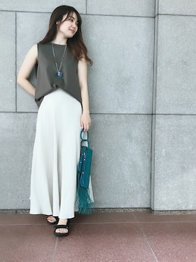 「URBAN RESEARCH ROSSO WOMEN（アーバンリサーチ　ロッソ）のアイテム（サンダル）」を使った、ヤマサキナナさん（レディース・160cm）の春コーディネート