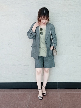 「平成最後のWEARISTAセンバツ」｜「アイテム（ジャケット/アウター）」を使った、ヤマサキナナさん（レディース・160cm）の春コーディネート