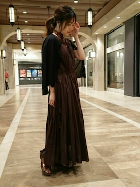 「URBAN RESEARCH ROSSO WOMEN（アーバンリサーチ　ロッソ）のアイテム（ワンピース/ドレス）」を使った、ヤマサキナナさん（レディース・160cm）の夏コーディネート