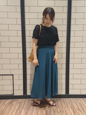 「URBAN RESEARCH ROSSO WOMEN（アーバンリサーチ　ロッソ）のアイテム（サンダル）」を使った、ヤマサキナナさん（レディース・160cm）の夏コーディネート