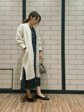 「URBAN RESEARCH ROSSO WOMEN（アーバンリサーチ　ロッソ）のアイテム（ワンピース/ドレス）」を使った、ヤマサキナナさん（レディース・160cm）の秋コーディネート