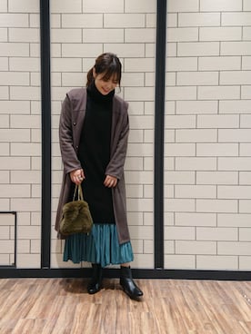 「URBAN RESEARCH ROSSO WOMEN（アーバンリサーチ　ロッソ）のアイテム（その他アウター）」を使った、ヤマサキナナさん（レディース・160cm）の秋コーディネート