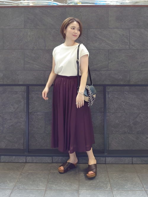新品 タグ付き アーバンリサーチ ロッソ ギャザーミディスカート モカ URBAN RESEARCH ROSSO WOMEN（アーバンリサーチ ロッソ）の