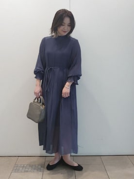 「URBAN RESEARCH ROSSO WOMEN（アーバンリサーチ　ロッソ）のアイテム（ワンピース/ドレス）」を使った、ヤマサキナナさん（レディース・160cm）の冬コーディネート
