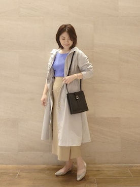 「URBAN RESEARCH ROSSO WOMEN（アーバンリサーチ　ロッソ）のアイテム（その他アウター）」を使った、ヤマサキナナさん（レディース・160cm）の春コーディネート