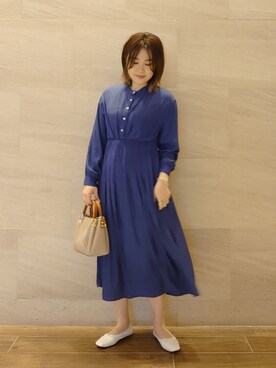 「春めきシューズ」｜「アイテム（ワンピース/ドレス）」を使った、ヤマサキナナさん（レディース・160cm）の春コーディネート
