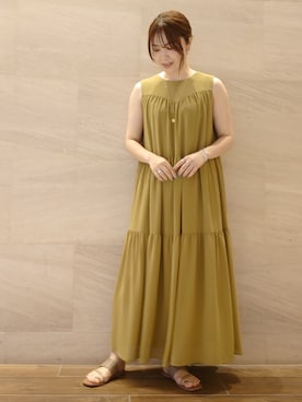「URBAN RESEARCH ROSSO WOMEN（アーバンリサーチ　ロッソ）のアイテム（ワンピース/ドレス）」を使った、ヤマサキナナさん（レディース・160cm）の春コーディネート