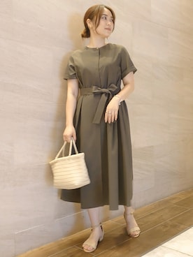 「URBAN RESEARCH ROSSO WOMEN（アーバンリサーチ　ロッソ）のアイテム（ワンピース/ドレス）」を使った、ヤマサキナナさん（レディース・160cm）の夏コーディネート