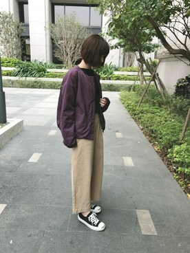 「CONVERSE（コンバース）のCONVERSE コンバース ジャック パーセル / JACK PURCEL（スニーカー）」を使った、シンディさん（レディース・152cm）の冬コーディネート