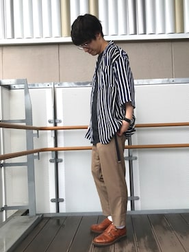 「The Hill-Side（ヒルサイド）のアイテム」を使った、YUKIさん（メンズ・164cm）の夏コーディネート