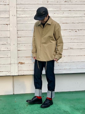 「JUNRED（ジュンレッド）のアイテム（レッグウェア）」を使った、YUKIさん（メンズ・164cm）の冬コーディネート