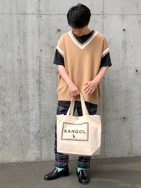 「JUNRED（ジュンレッド）のアイテム（レッグウェア）」を使った、YUKIさん（メンズ・164cm）の夏コーディネート