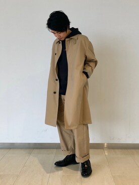 「Gramicci（グラミチ）のアイテム（パーカー）」を使った、YUKIさん（メンズ・164cm）の秋コーディネート