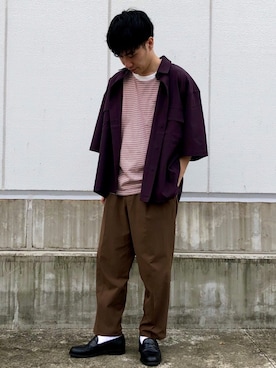「JUNRED（ジュンレッド）のアイテム（レッグウェア）」を使った、YUKIさん（メンズ・164cm）の夏コーディネート