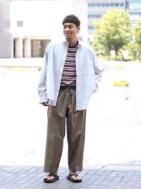 「JOINT WORKS（ジョイントワークス）のアイテム（パンツ）」を使った、yukiさん（メンズ・181cm）の夏コーディネート