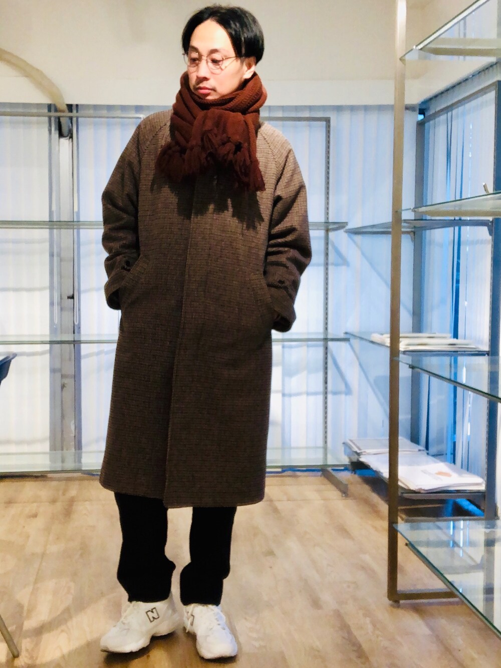 ＜monkey time＞ MLTN STN COAT/ステンカラ―コート monkey time＞ GUNCLUB CHECK MELTON STN COAT/ステンカラ