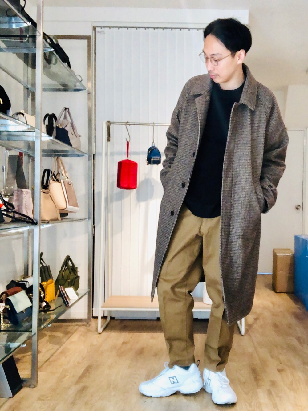 ＜monkey time＞ MLTN STN COAT/ステンカラ―コート monkey time＞ CHECK MELTON SOUTIEN COLLAR COAT/ステンカラ