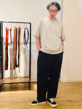「NOISE MAKER（ノイズメーカー）のアイテム（パンツ）」を使った、きいちさん（メンズ・180cm）の春コーディネート
