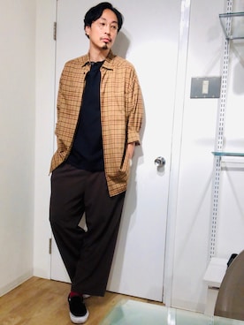 「JOINT WORKS（ジョイントワークス）のアイテム（パンツ）」を使った、きいちさん（メンズ・180cm）の秋コーディネート