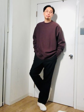 「Steven Alan（スティーブンアラン）のアイテム（スウェット）」を使った、きいちさん（メンズ・180cm）の冬コーディネート