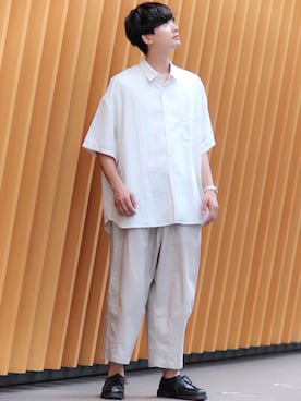 「MAVEN（マベン）のアイテム」を使った、Fujino Masaruさん（メンズ・181cm）の夏コーディネート