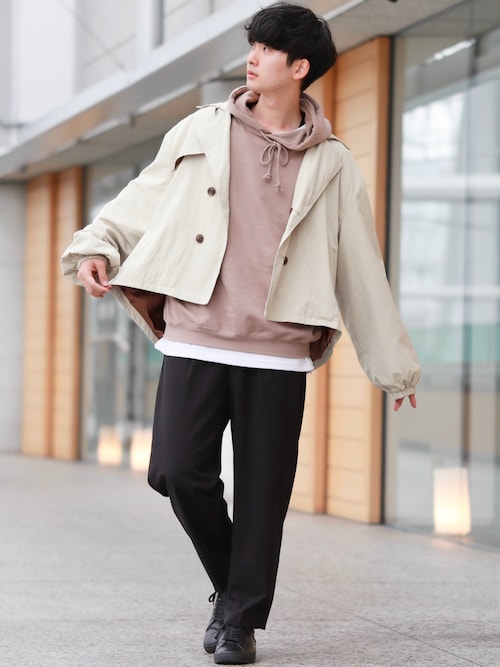 Fujino Masaru Zip Fiveのトレンチコートを使ったコーディネート Wear
