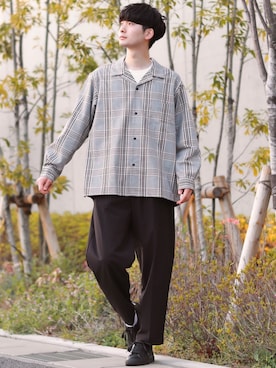 「DOOPZ（ドープス）のアイテム（スニーカー）」を使った、Fujino Masaruさん（メンズ・181cm）の春コーディネート