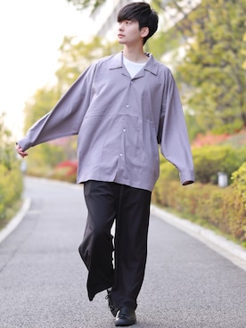 「DOOPZ（ドープス）のアイテム（スニーカー）」を使った、Fujino Masaruさん（メンズ・181cm）の春コーディネート