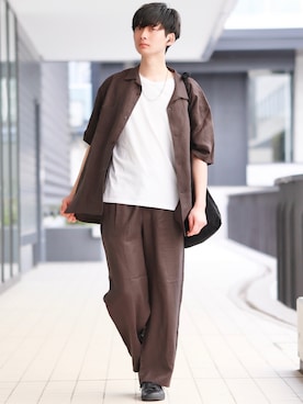 「DOOPZ（ドープス）のアイテム（スニーカー）」を使った、Fujino Masaruさん（メンズ・181cm）の春コーディネート