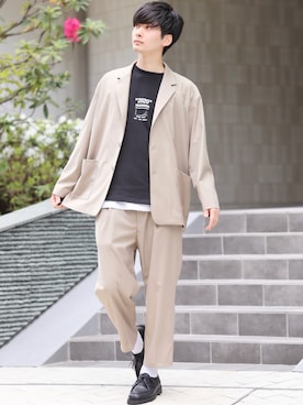Fujino Masaruさん(メンズ・181cm)の春コーディネート