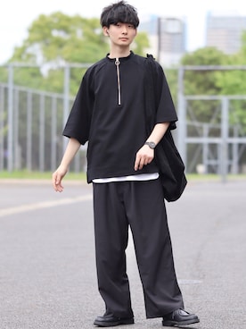 「MAVEN（マベン）のアイテム」を使った、Fujino Masaruさん（メンズ・181cm）の夏コーディネート