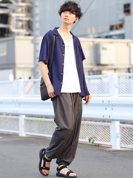 Fujino Masaruさん（メンズ・181cm）の夏コーディネート