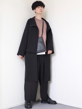 「秋のカフェオレコーデ」｜「アイテム（その他アウター）」を使った、Fujino Masaruさん（メンズ・181cm）の秋コーディネート